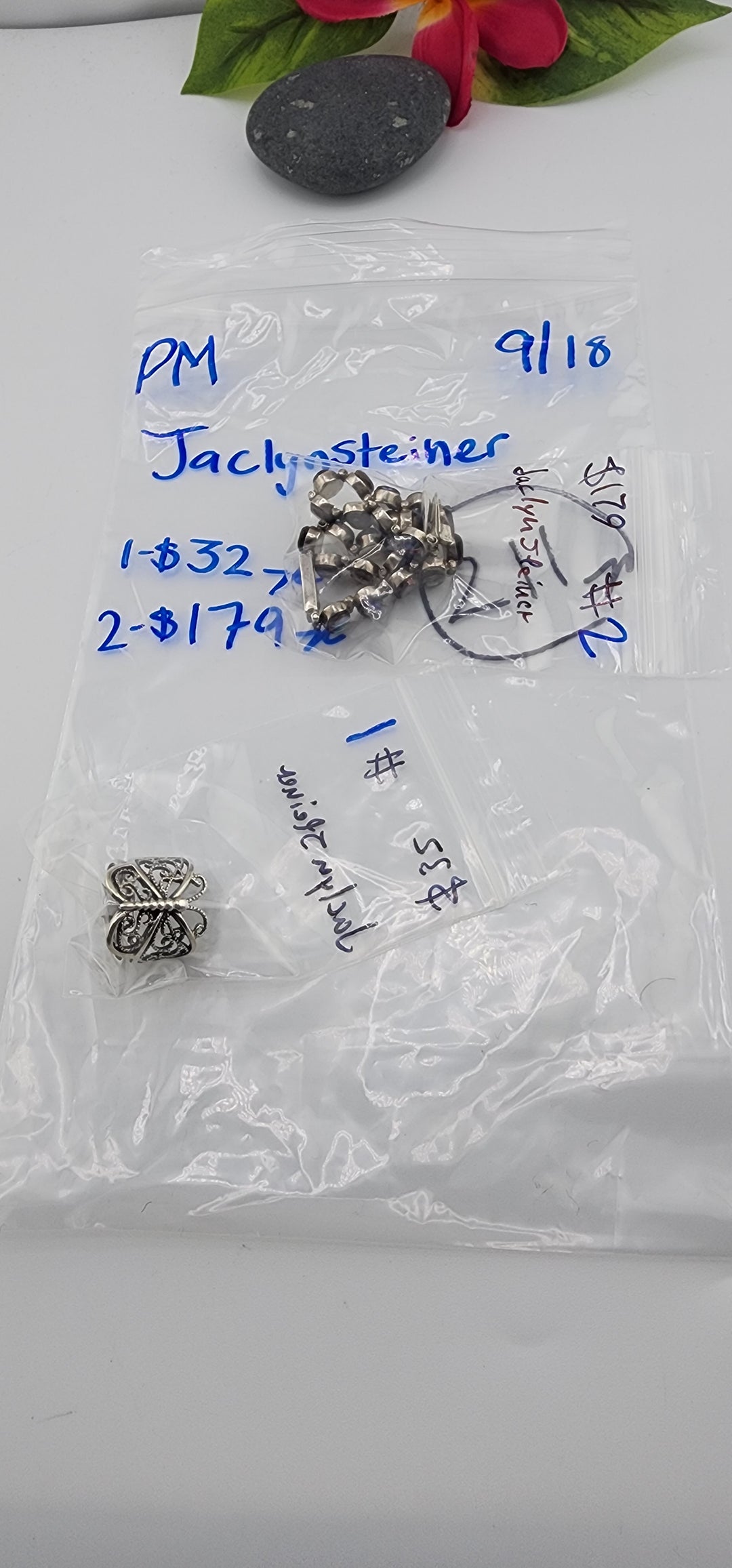 PM SHOW 48HR - RESERVED FOR: Jaclynsteiner - 9/18/2025 FL tiktok Live Show - 2 Sterling Silver Items