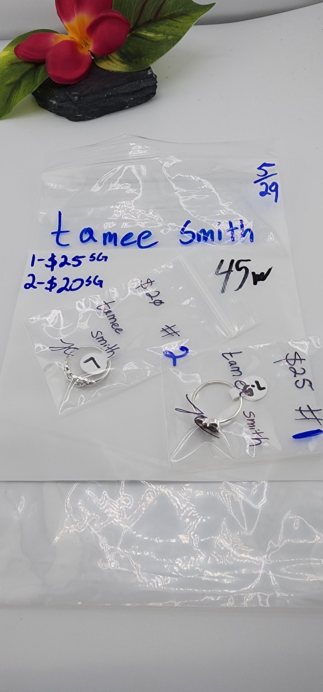 RESERVED FOR: tamee smith - 5/29/2025 tiktok Live Show - 2 Sterling Silver Items