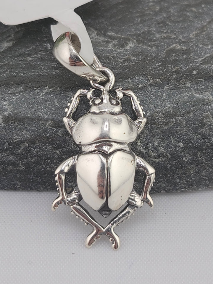 Designer SOMS 925 Sterling Silver Beetle Pendant