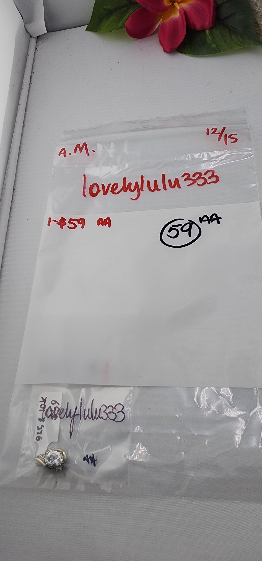 AM SHOW 48HR RESERVED FOR: lovelylulu333 - 12/15/2025 FL tiktok Live Show - 1 Sterling Silver Items