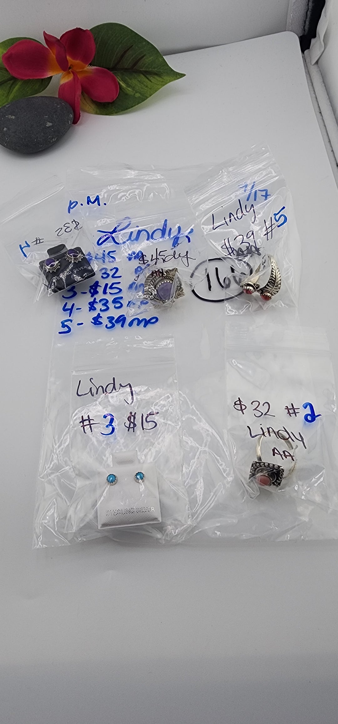 PM SHOW 48HR - RESERVED FOR: Lindy - 9/17/2025 FL tiktok Live Show - 5 Sterling Silver Items