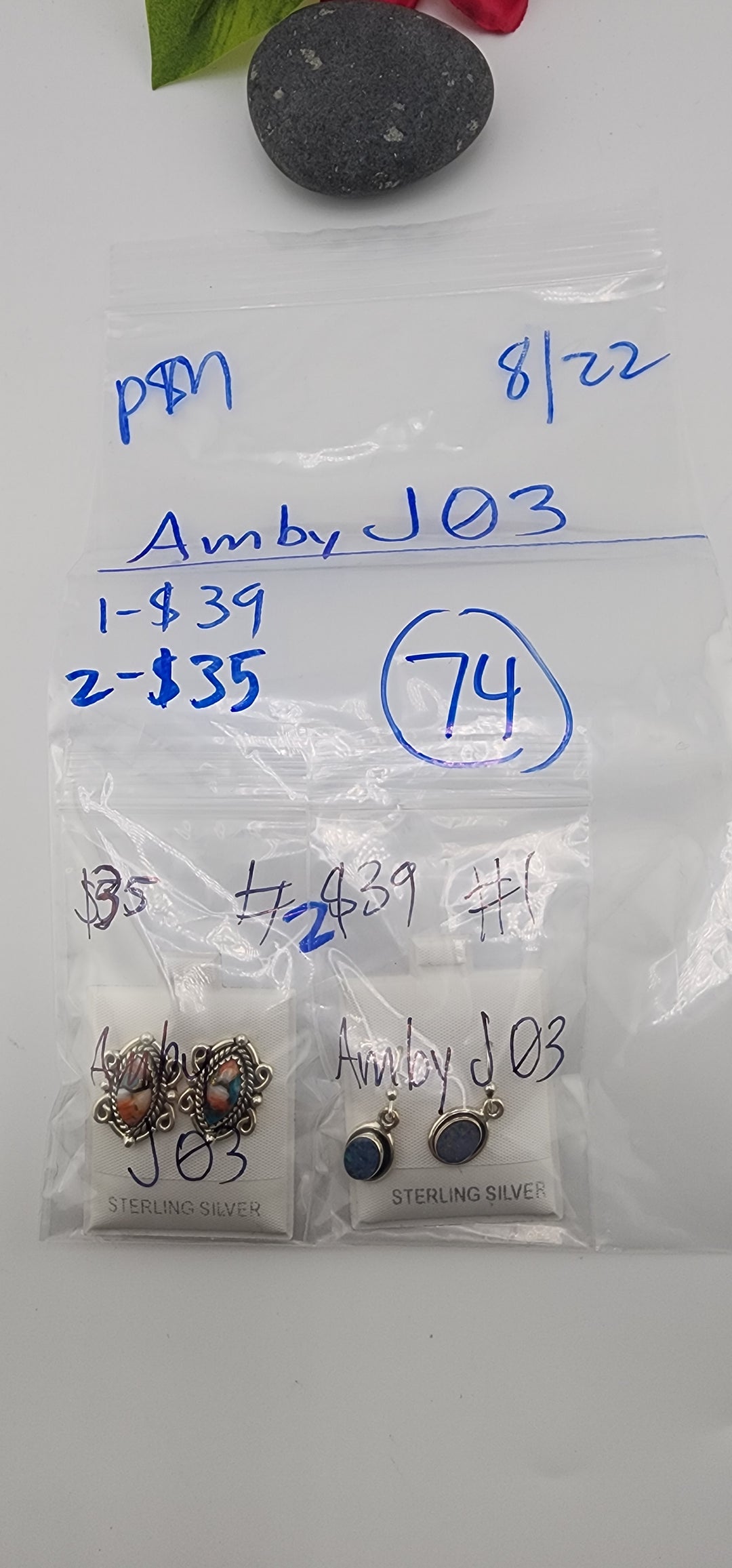 PM SHOW 48HR - RESERVED FOR: AmbyJ03  - 8/22/2025 FL tiktok Live Show - 2 Sterling Silver Items