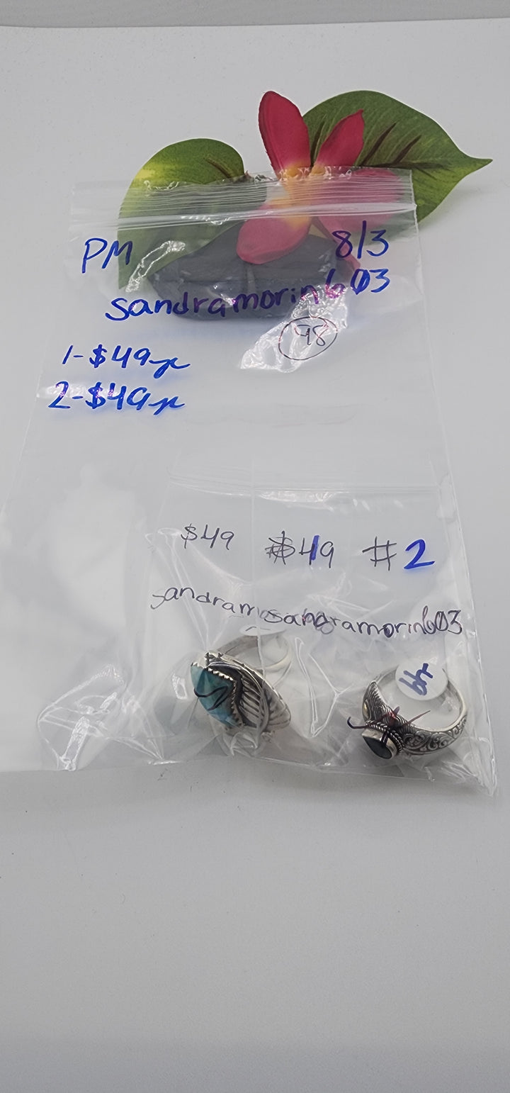 PM SHOW 48HR - RESERVED FOR:  sandramorin603 - 8/3/2025 FL tiktok Live Show -2  Sterling Silver Items