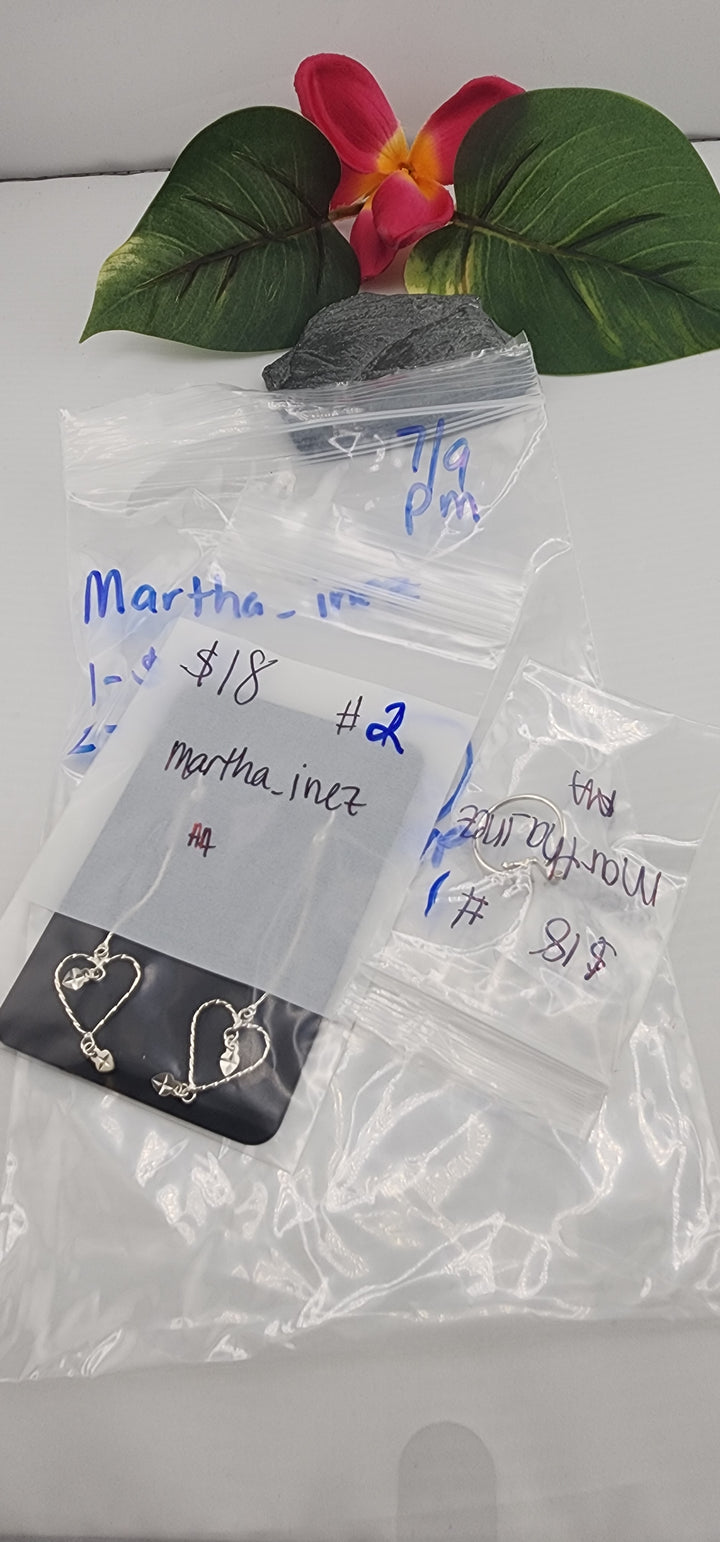 PM SHOW 48HR - RESERVED FOR: Martha_inez  - 7/9/2025 FL tiktok Live Show - 2 Sterling Silver Items