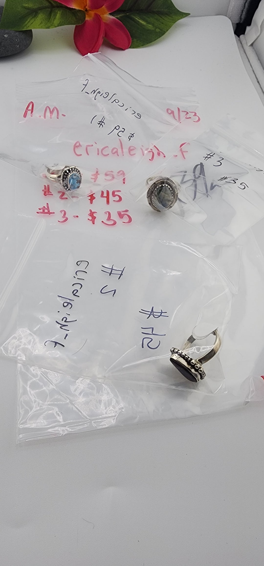 AM SHOW 48HR - RESERVED FOR: ericaleigh_f - 9/23/2025 FL tiktok Live Show - 3 Sterling Silver Items