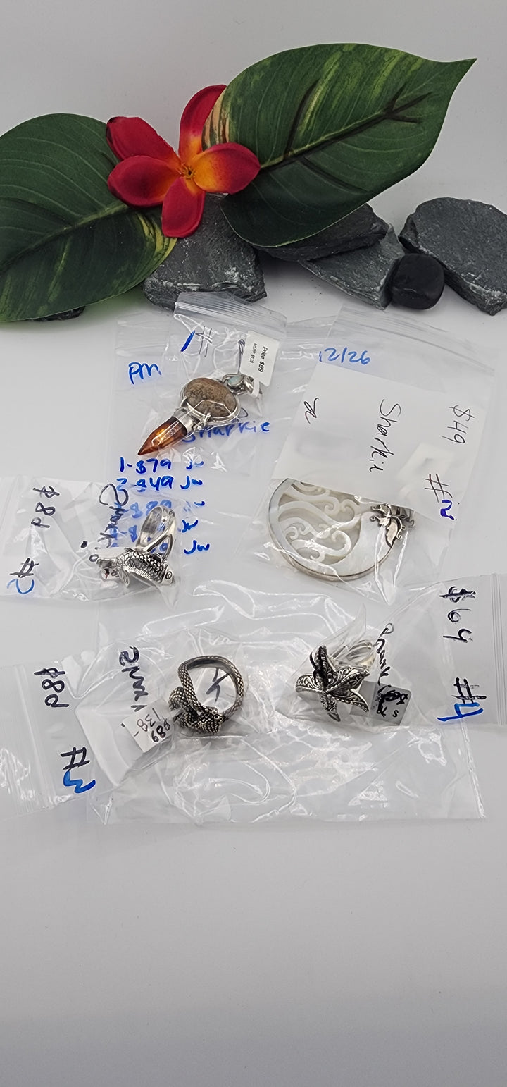 PM SHOW 48HR - RESERVED FOR: Sharkie - 12/26/2025 tiktok Live Show - 5 Sterling Silver Items