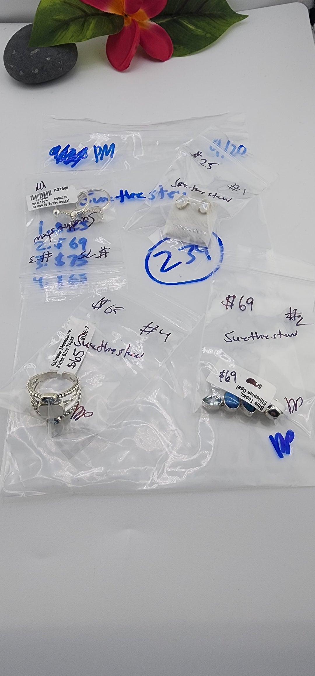 PM SHOW 48HR - RESERVED FOR:  suethestew- 9/20/2025 FL tiktok Live Show -4 Sterling Silver Items