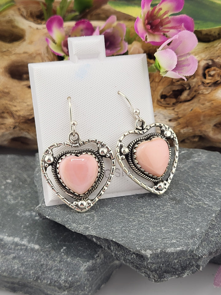 Queen Conch Heart Dangles