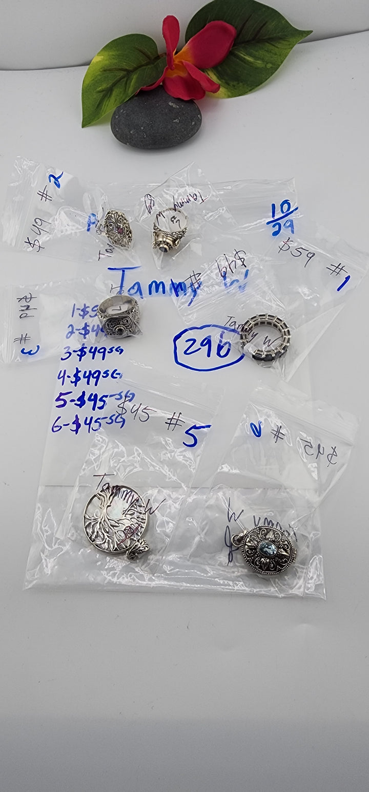 PM SHOW 48HR - RESERVED FOR: Tammy W - 10/29/2025 FL tiktok Live Show - 6 Sterling Silver Items