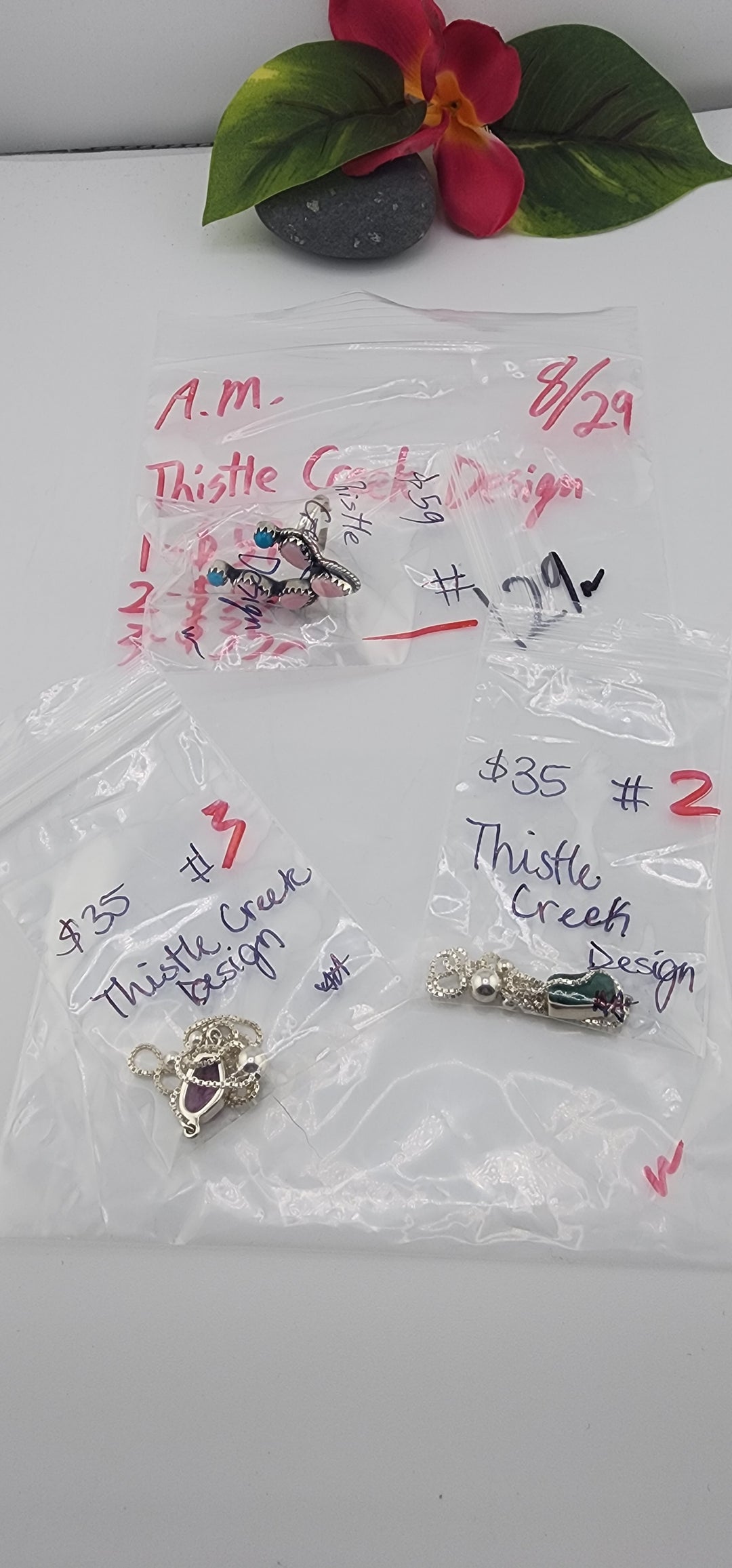 AM SHOW 48HR - RESERVED FOR: Thistle Creek Design - 8/29/2025 FL tiktok Live Show - 3 Sterling Silver Items