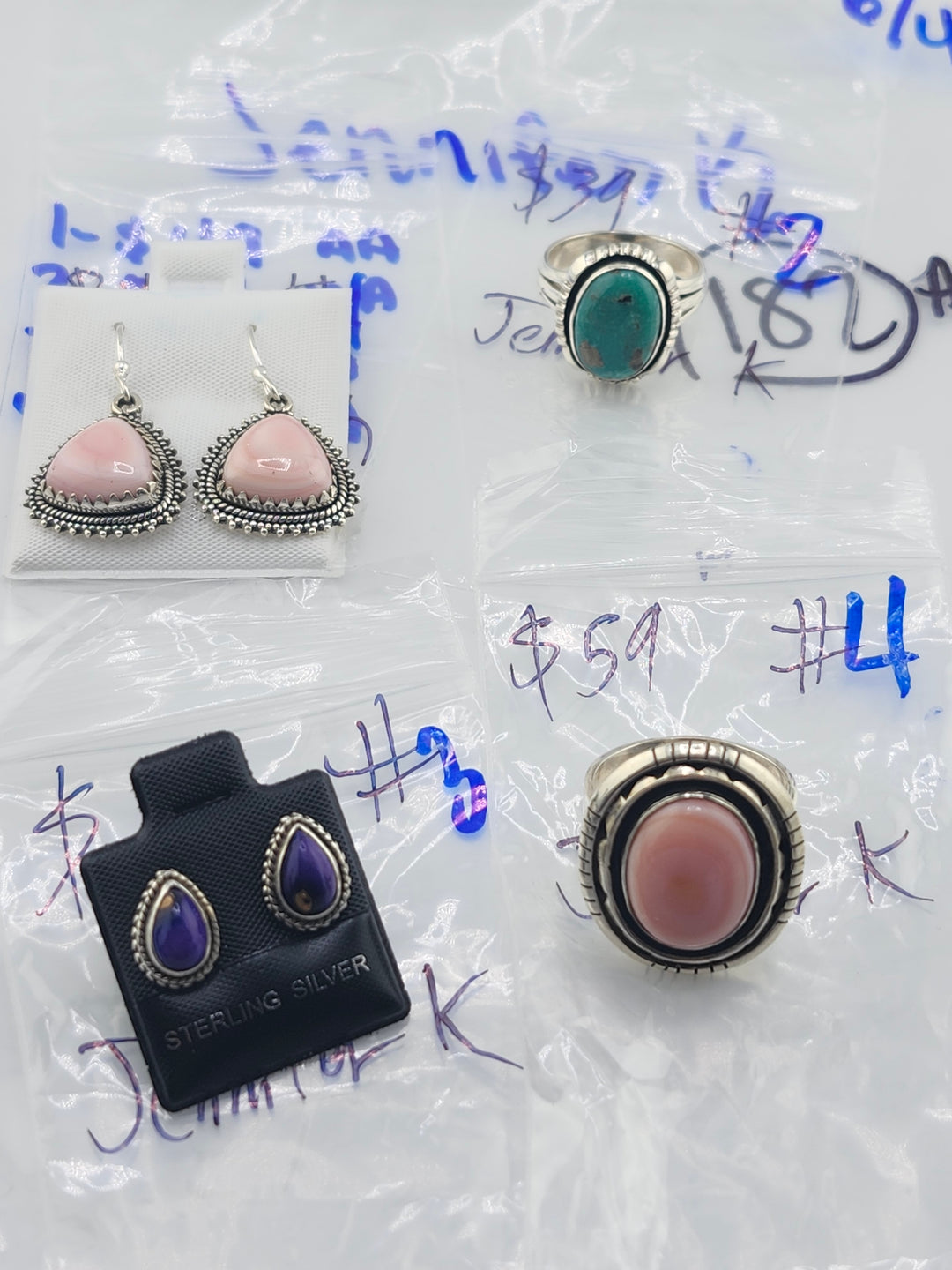 RESERVED FOR: Jennifer K - 6/4/2025 tiktok Live Show - 4 Sterling Silver Items
