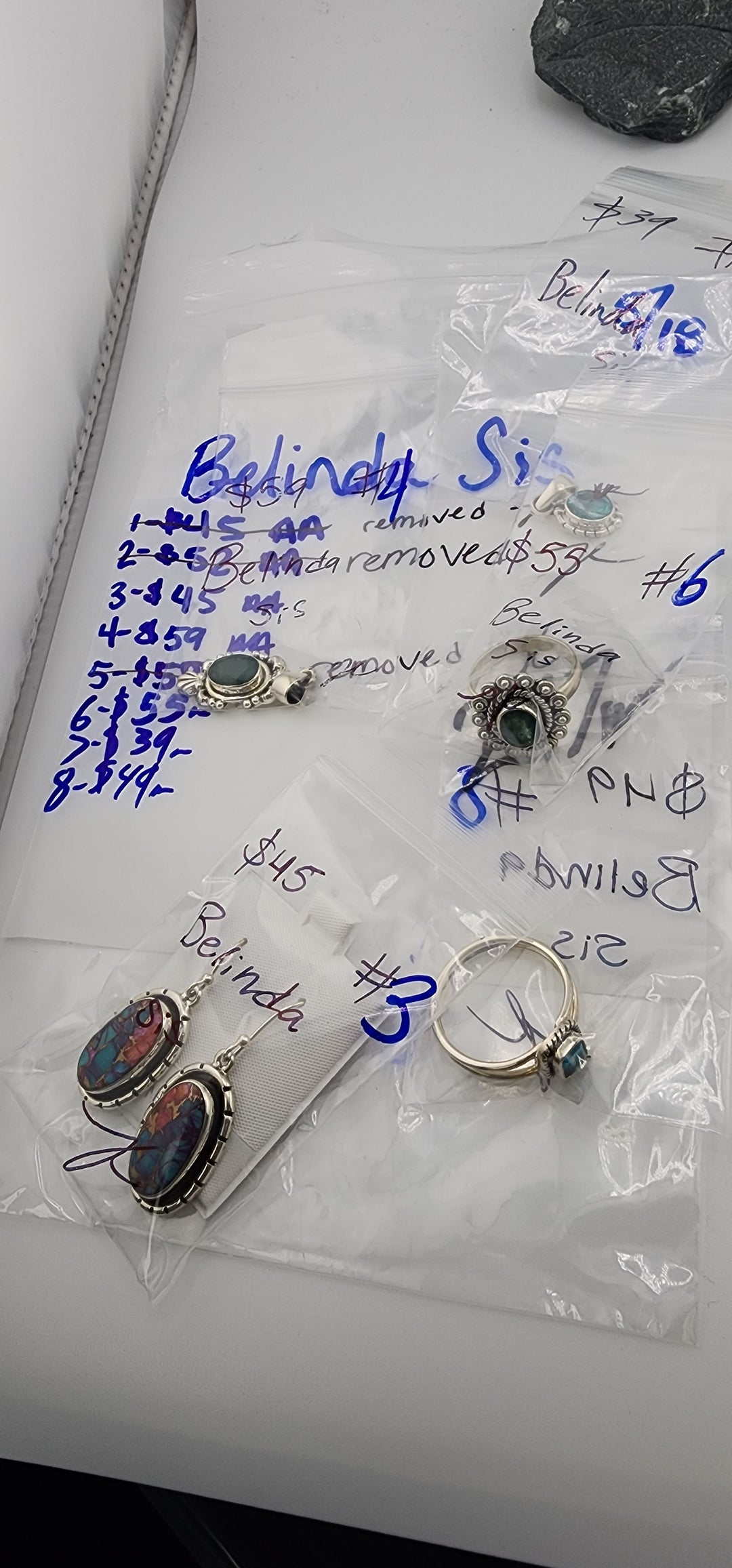 RESERVED FOR: Belinda Sis- 5/18/2025 tiktok Live Show - 5 Sterling Silver Items