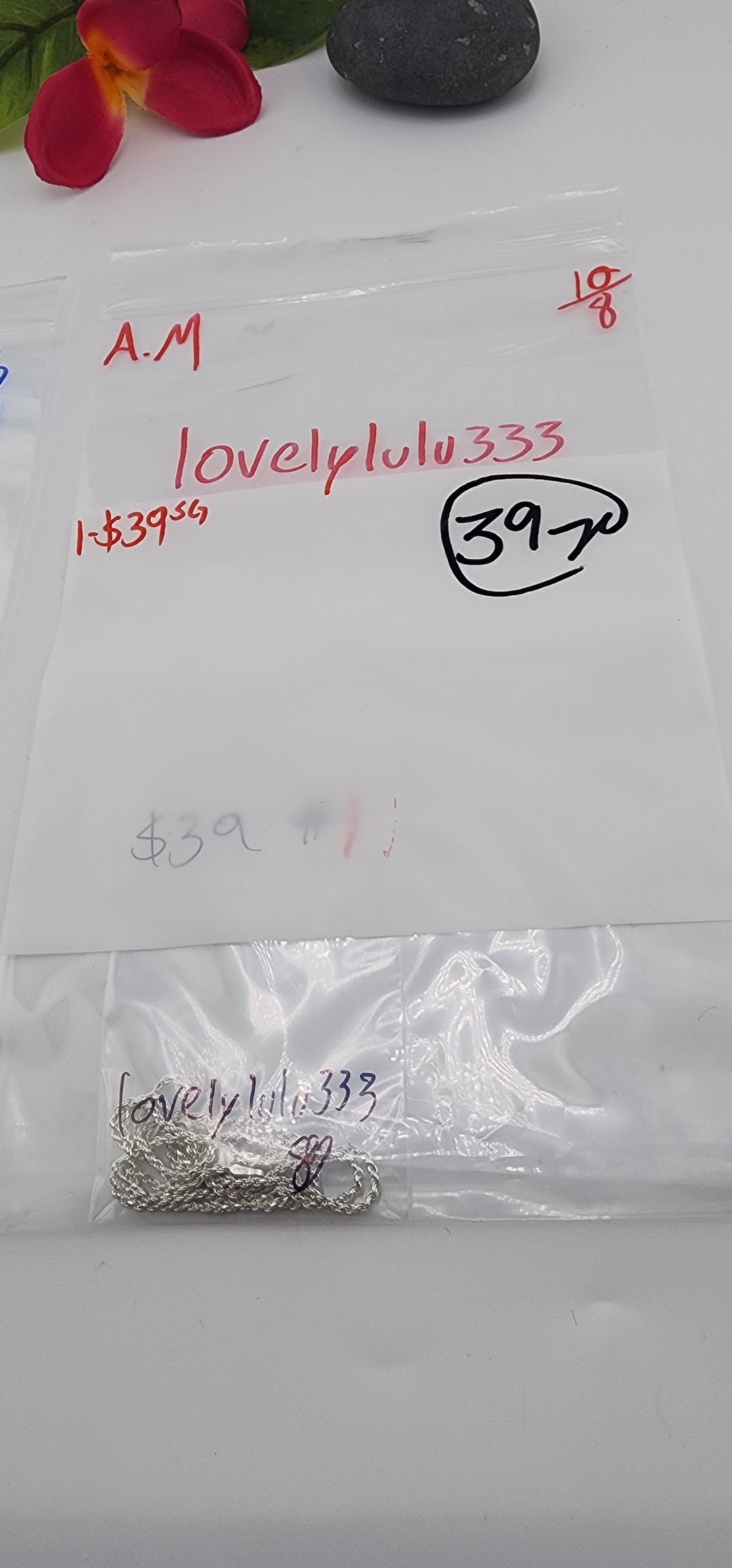 AM SHOW 48HR RESERVED FOR: lovelylulu333 - 10/8/2025 FL tiktok Live Show - 1 Sterling Silver Items