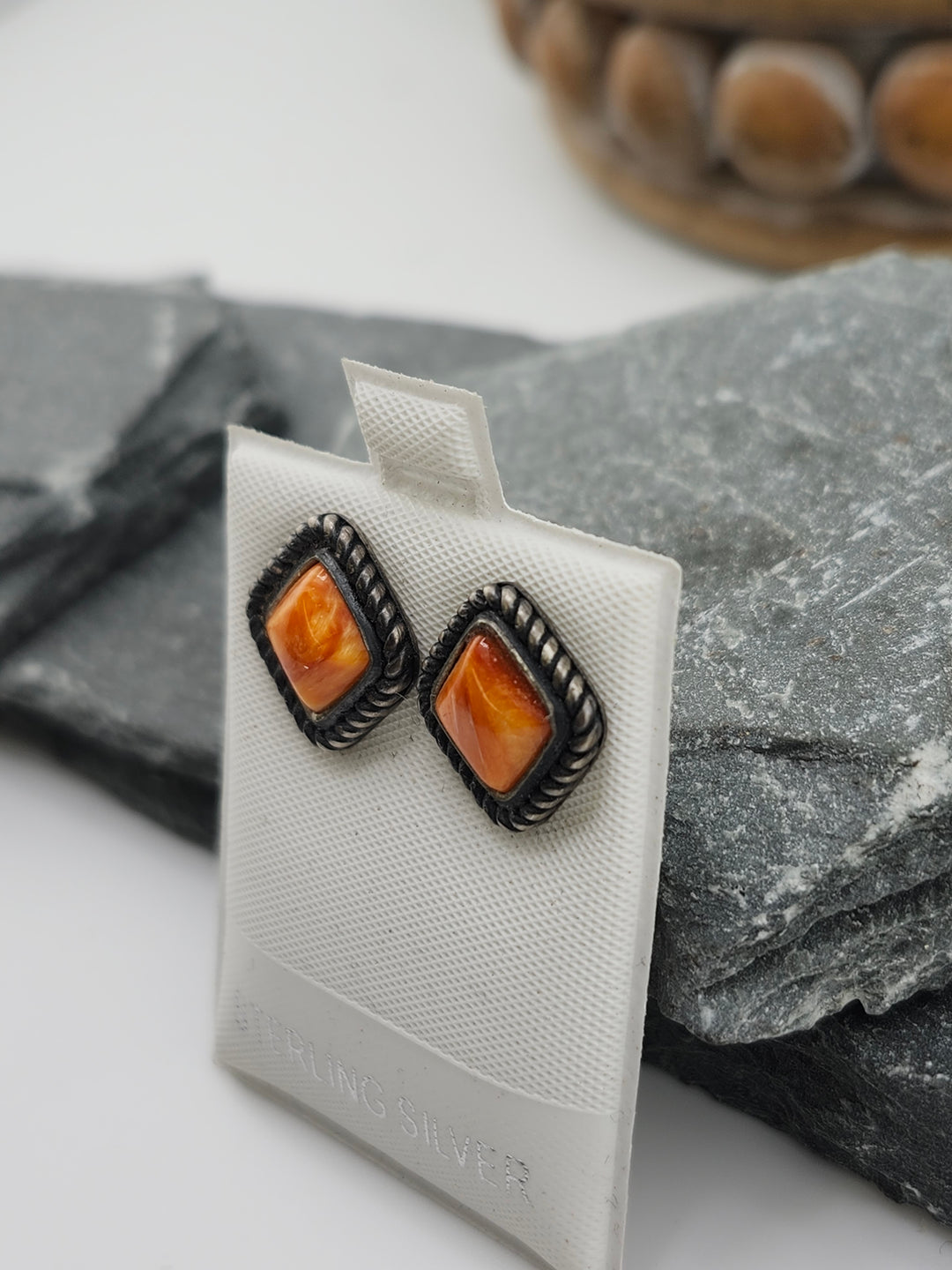 Spiny Oyster PostBack Earrings