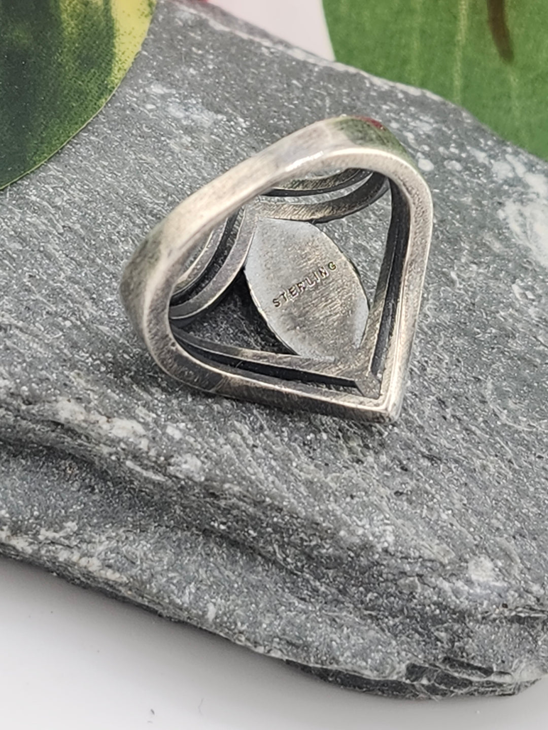 Oxidized Marquee Bumblebee Jasper Ring Size 7