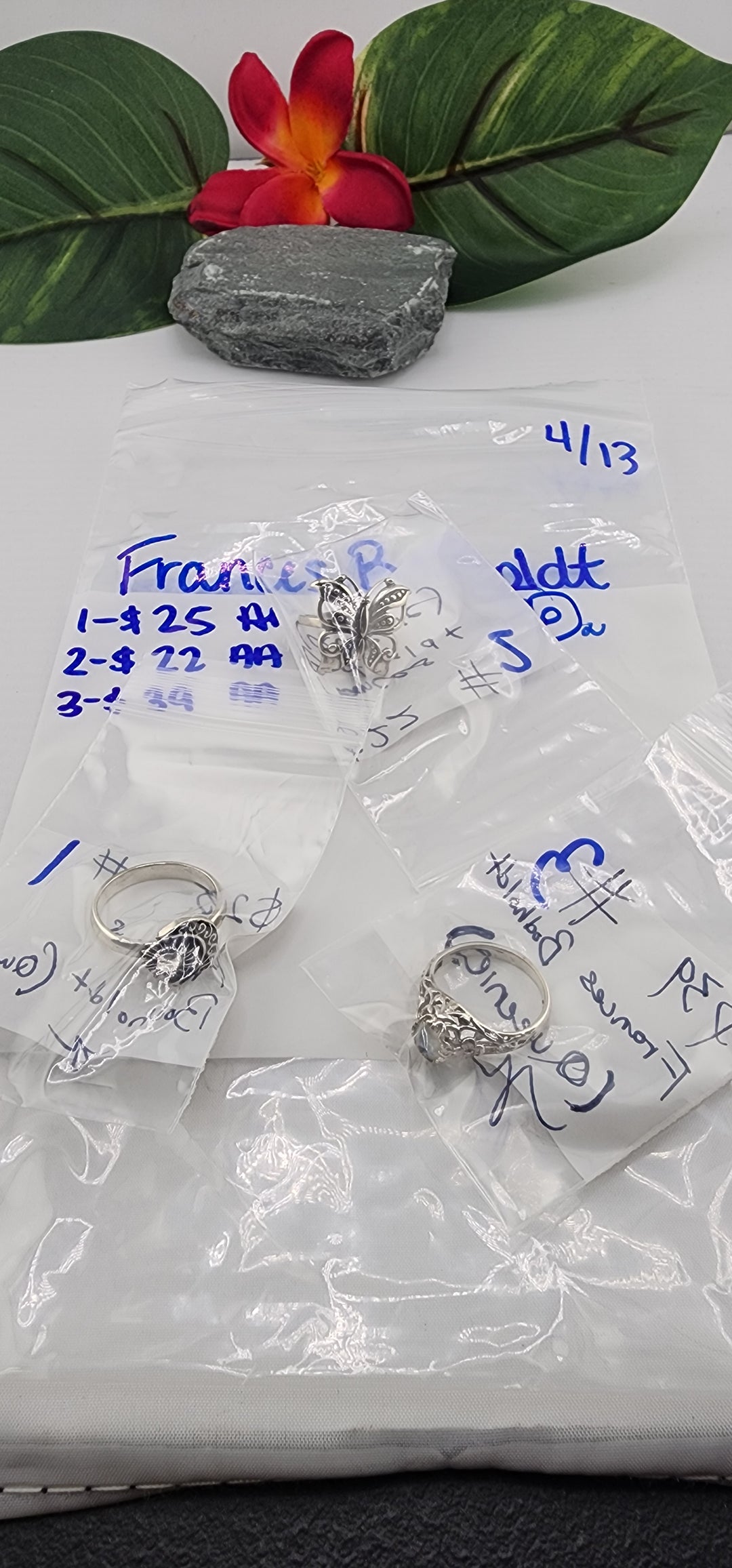 RESERVED FOR: Frances Bodholdt - 4/13/2025 tiktok Live Show -3  Sterling Silver Items
