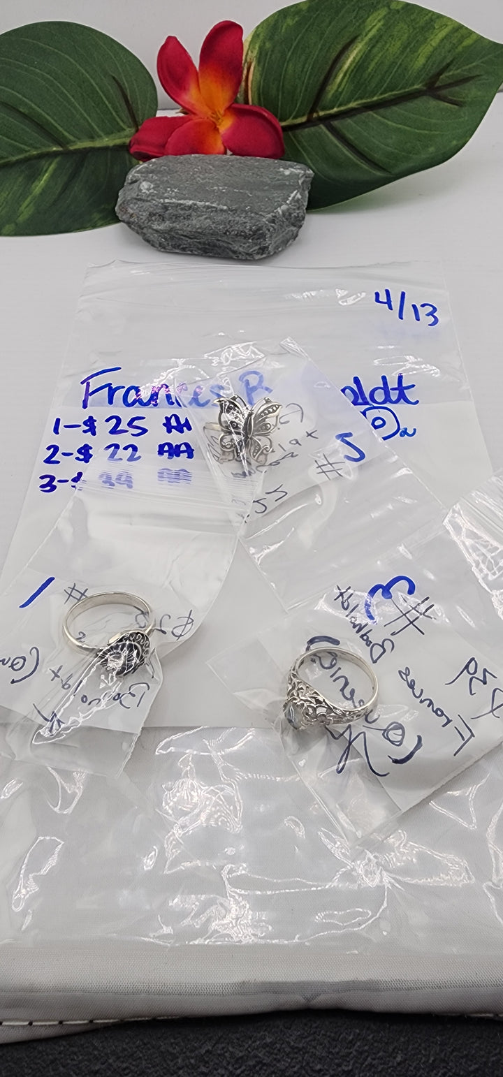 RESERVED FOR: Frances Bodholdt - 4/13/2025 tiktok Live Show -3  Sterling Silver Items