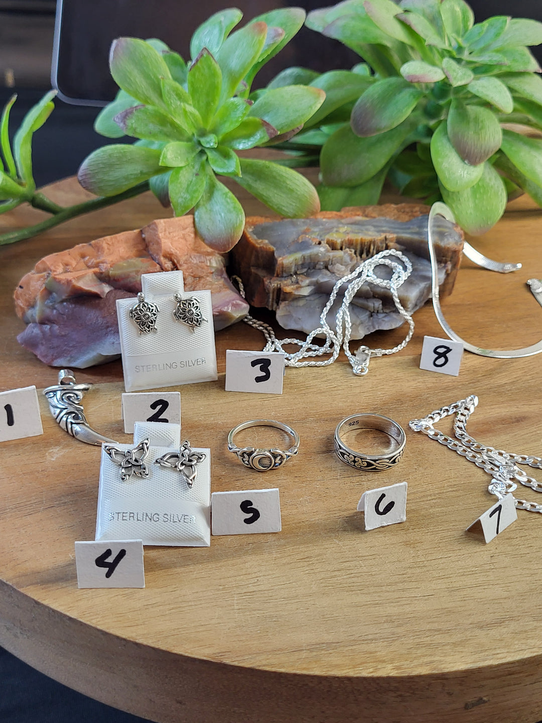 RESERVED FOR: ChosenPrincess-7/7/24- 8 Sterling Silver Items