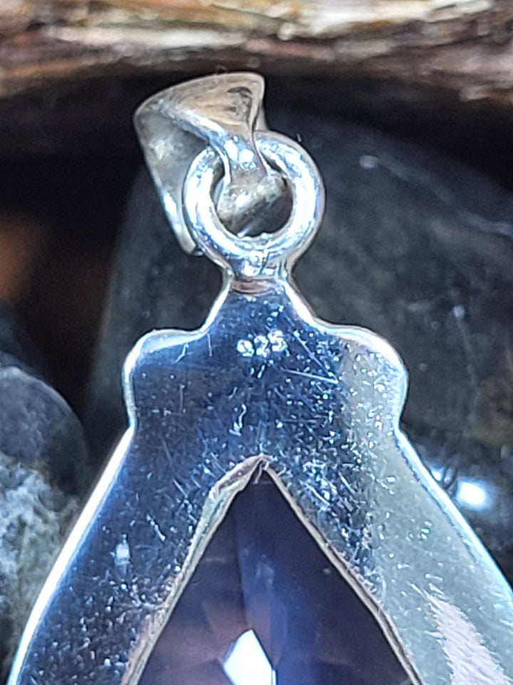 Natural Lavender Quartz 925 Sterling Silver Teardrop Pendant - 1 1/2"