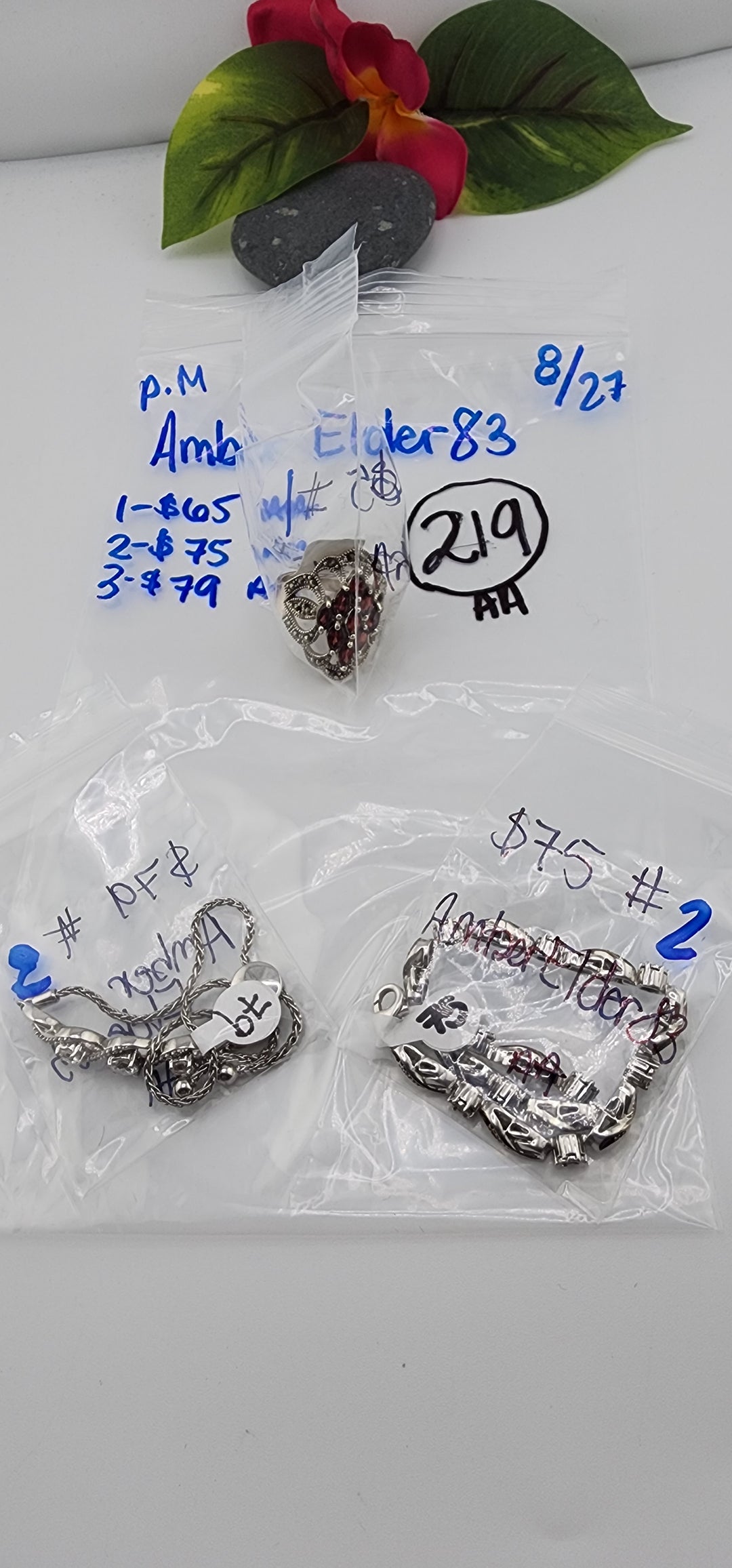 PM SHOW 48HR - RESERVED FOR:  - AmberElder83 - 8/27/2025 FL tiktok Live Show - 3 Sterling Silver Items