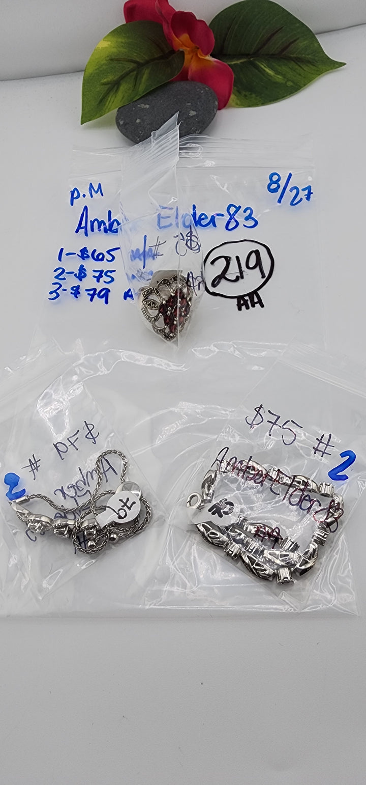 PM SHOW 48HR - RESERVED FOR:  - AmberElder83 - 8/27/2025 FL tiktok Live Show - 3 Sterling Silver Items