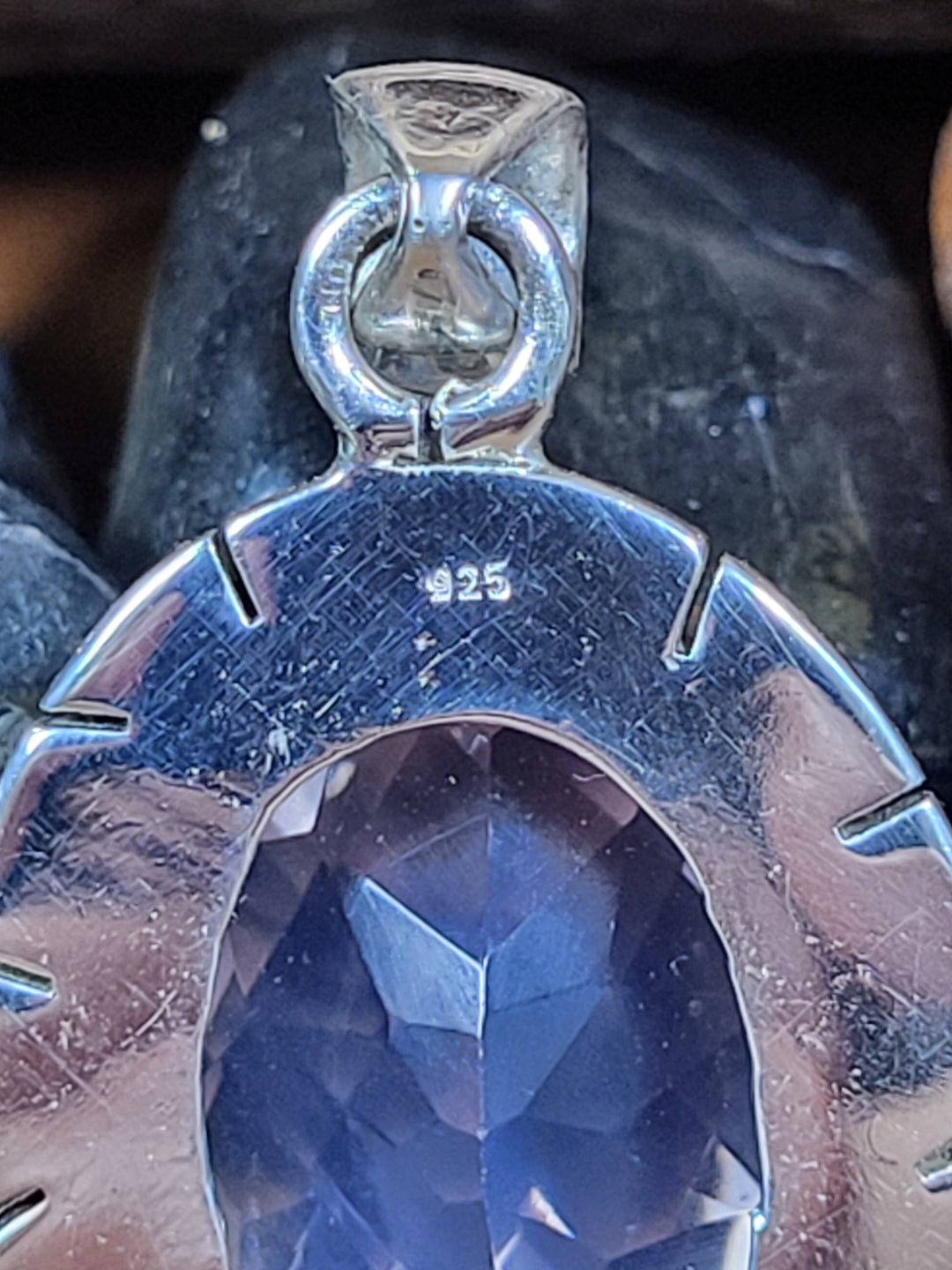 Natural Lavender Quartz 925 Sterling Silver Rose Cut Pendant -