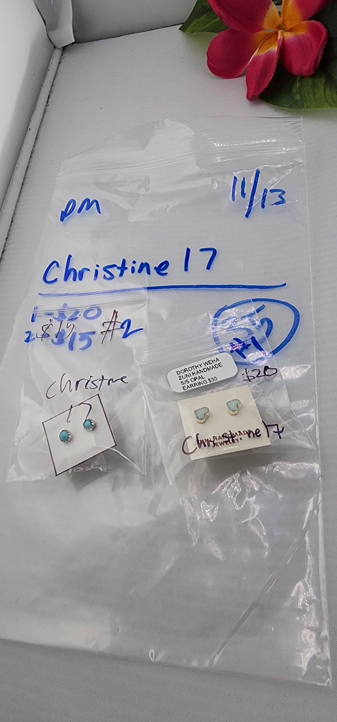 PM SHOW 48HR - RESERVED FOR: Christine17 - 11/13/2025 tiktok Live Show - 2 Sterling Silver Items