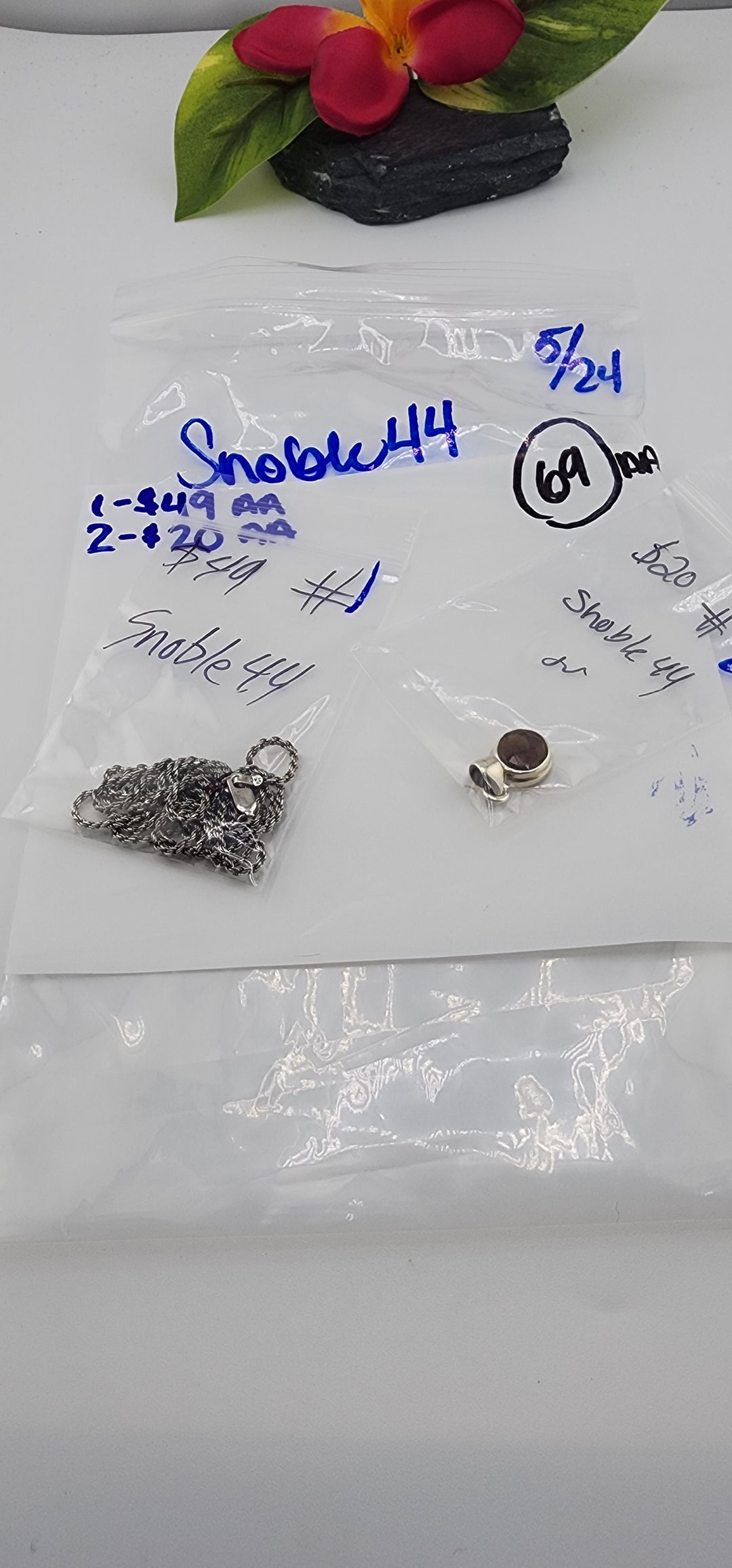 RESERVED FOR: Snoble44 - 5/24/2025 tiktok Live Show - 2 Sterling Silver Items