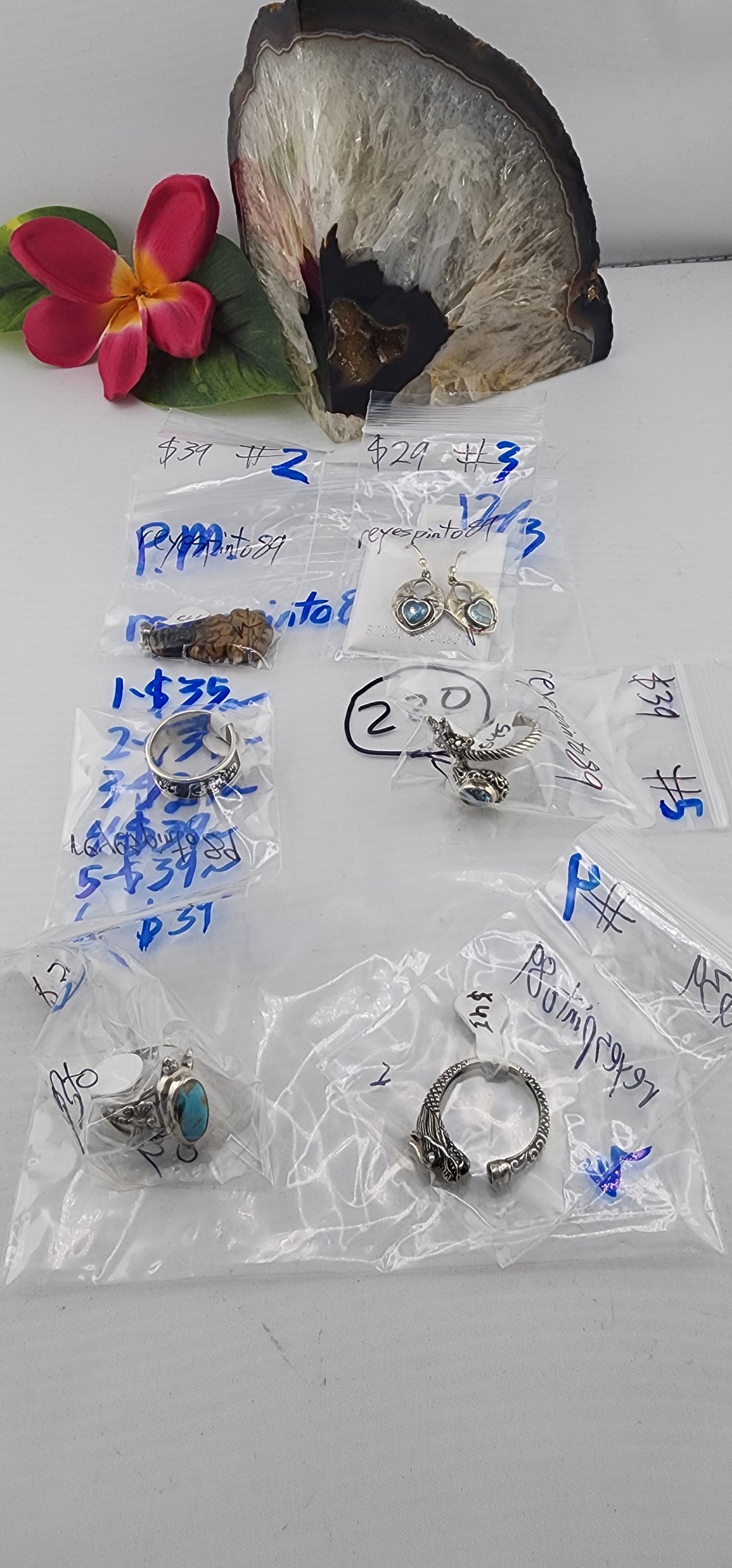 PM SHOW 48HR - RESERVED FOR: reyespinto89 - 12/3/2025 tiktok Live Show - 6 Sterling Silver Items