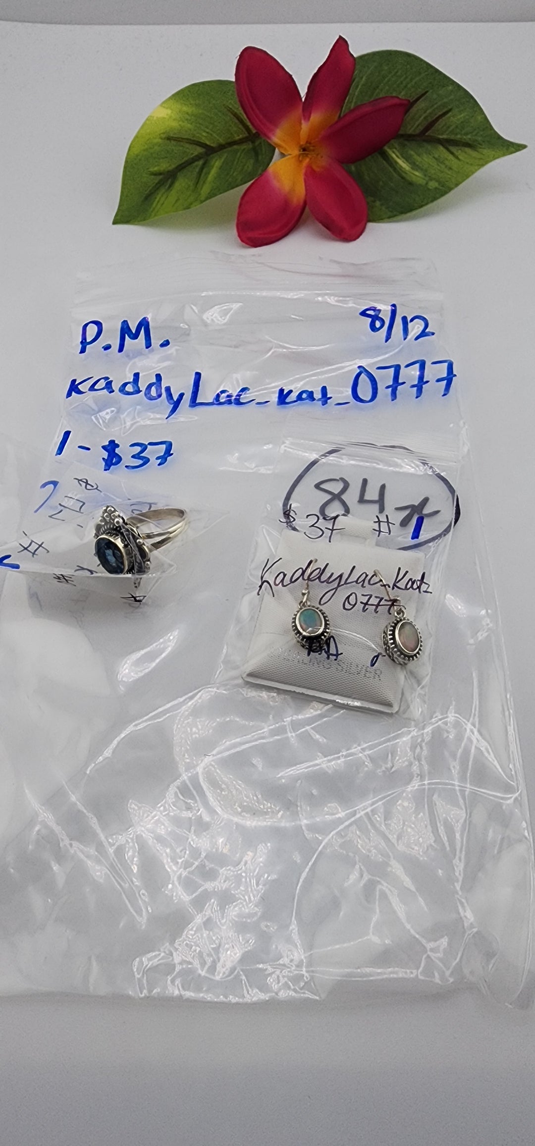 PM SHOW 48HR - RESERVED FOR: KaddyLac_kat_0777  - 8/12/2025 FL tiktok Live Show - 2 Sterling Silver Items