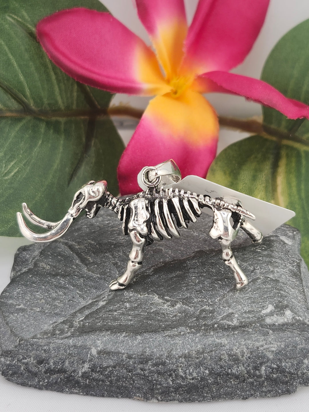 Designer SOMS 925 Sterling Silver Mammoth Skeleton Pendant