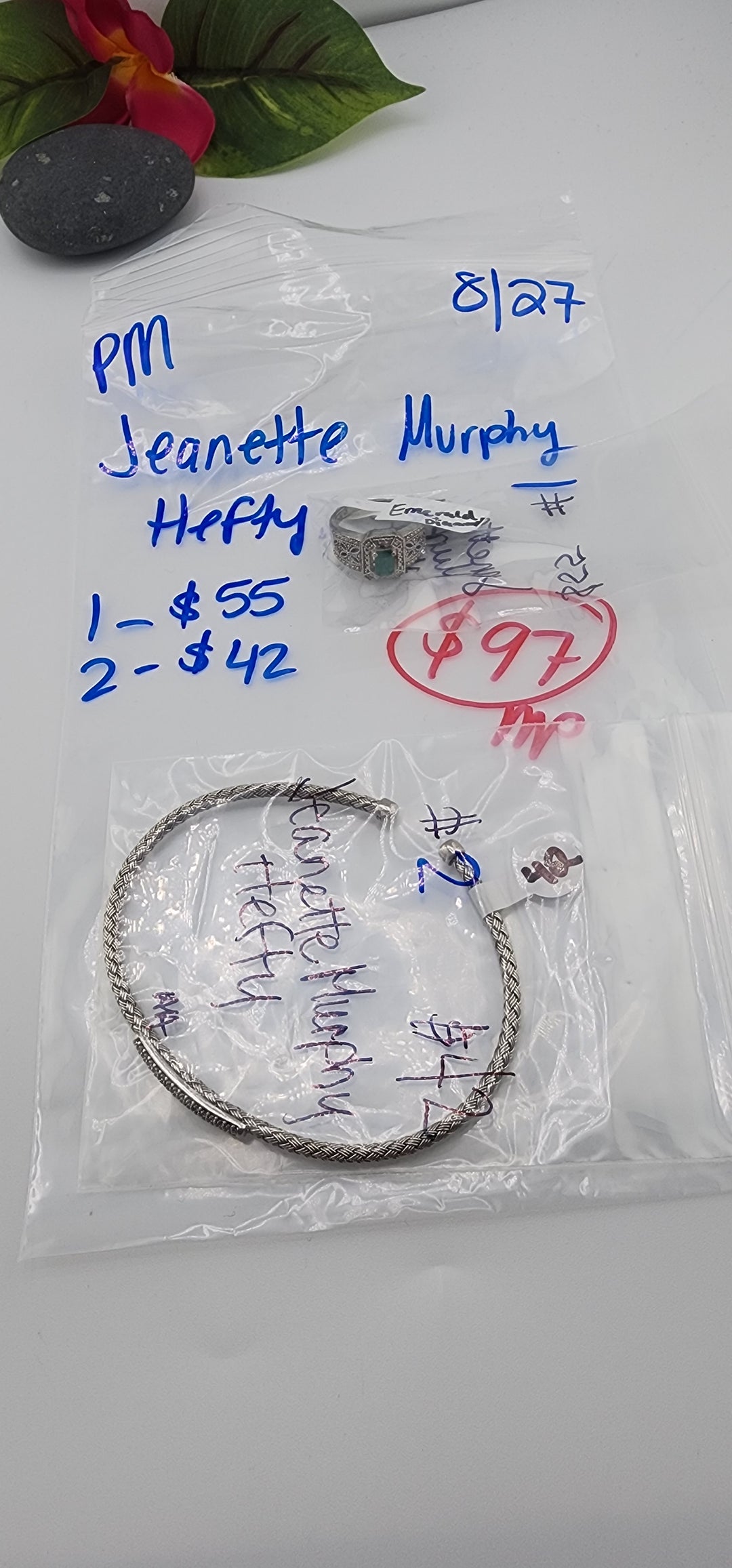 PM SHOW 48HR - RESERVED FOR: Jeanette Murphy Hefty - 8/27/2025 FL tiktok Live Show - 2 Sterling Silver Items