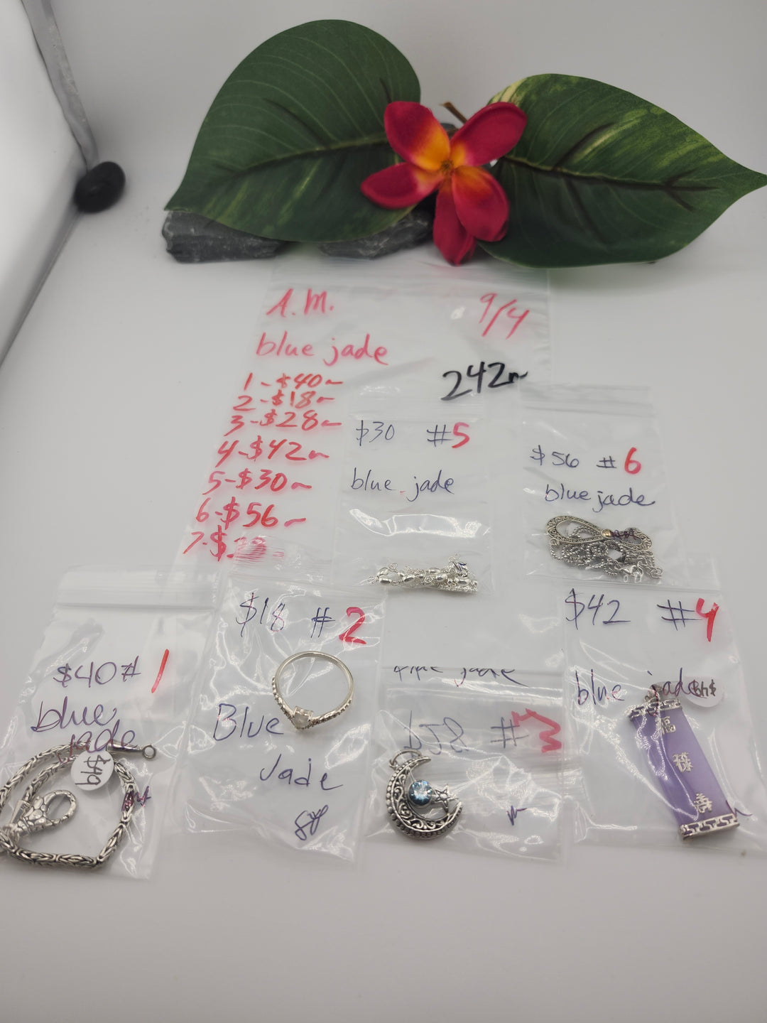 AM SHOW 48HR - RESERVED FOR: blue jade - 9/4/2025 FL tiktok Live Show - 7 Sterling Silver Items