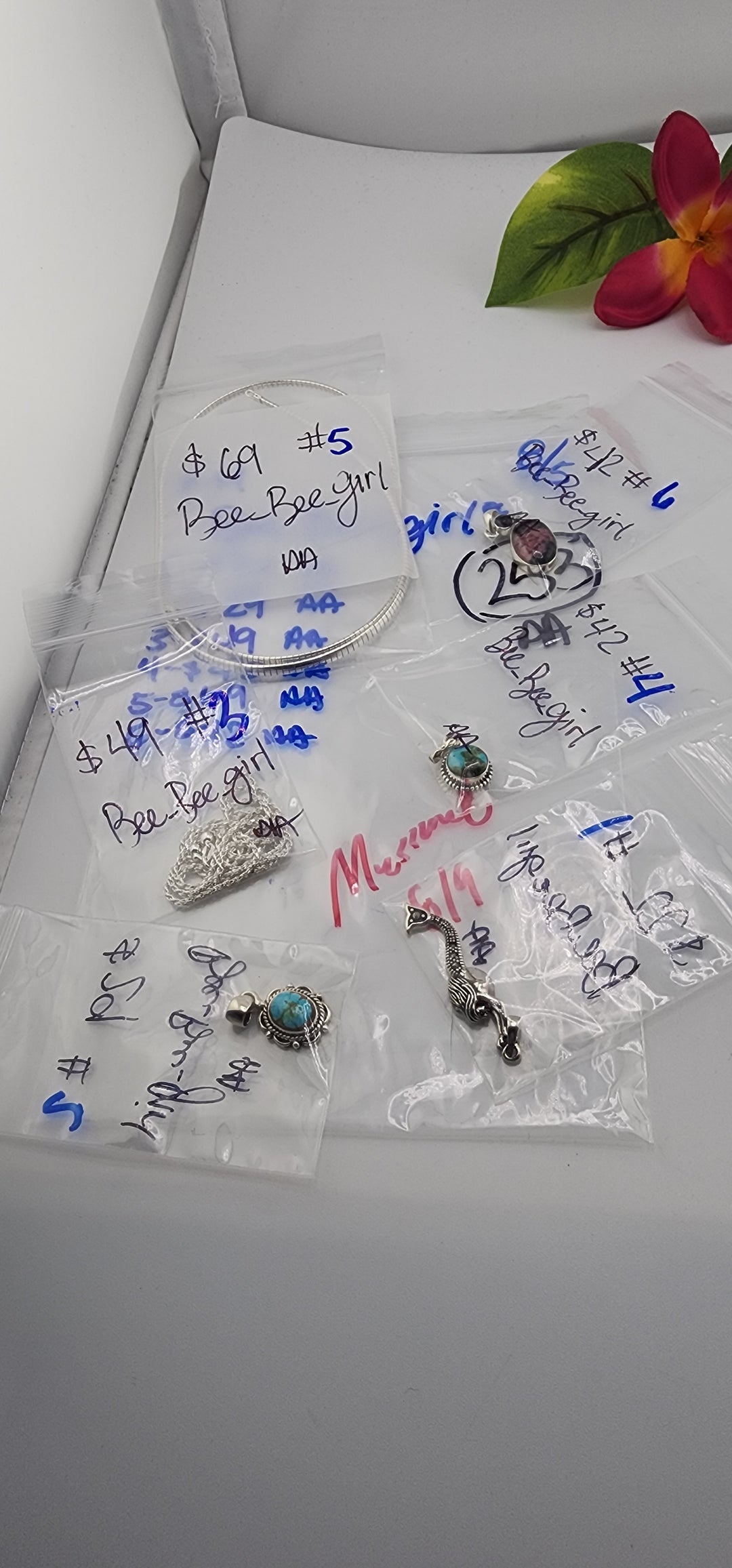 PM SHOW 48HR - RESERVED FOR: Bee_Bee_girl  - 8/5/2025 FL tiktok Live Show - 6 Sterling Silver Items