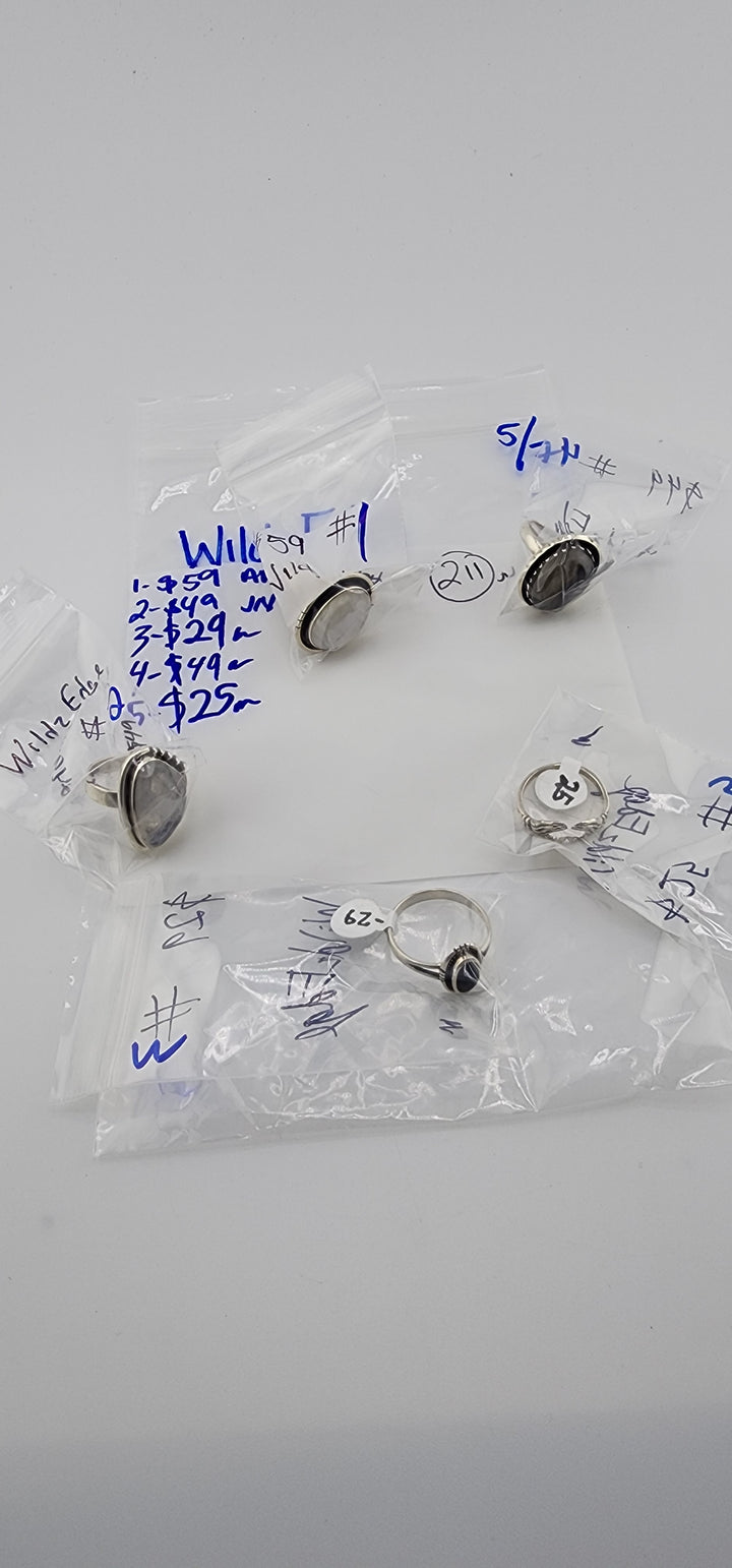 RESERVED FOR: WildzEdge  - 5/7/2025 tiktok Live Show - 5 Sterling Silver Items