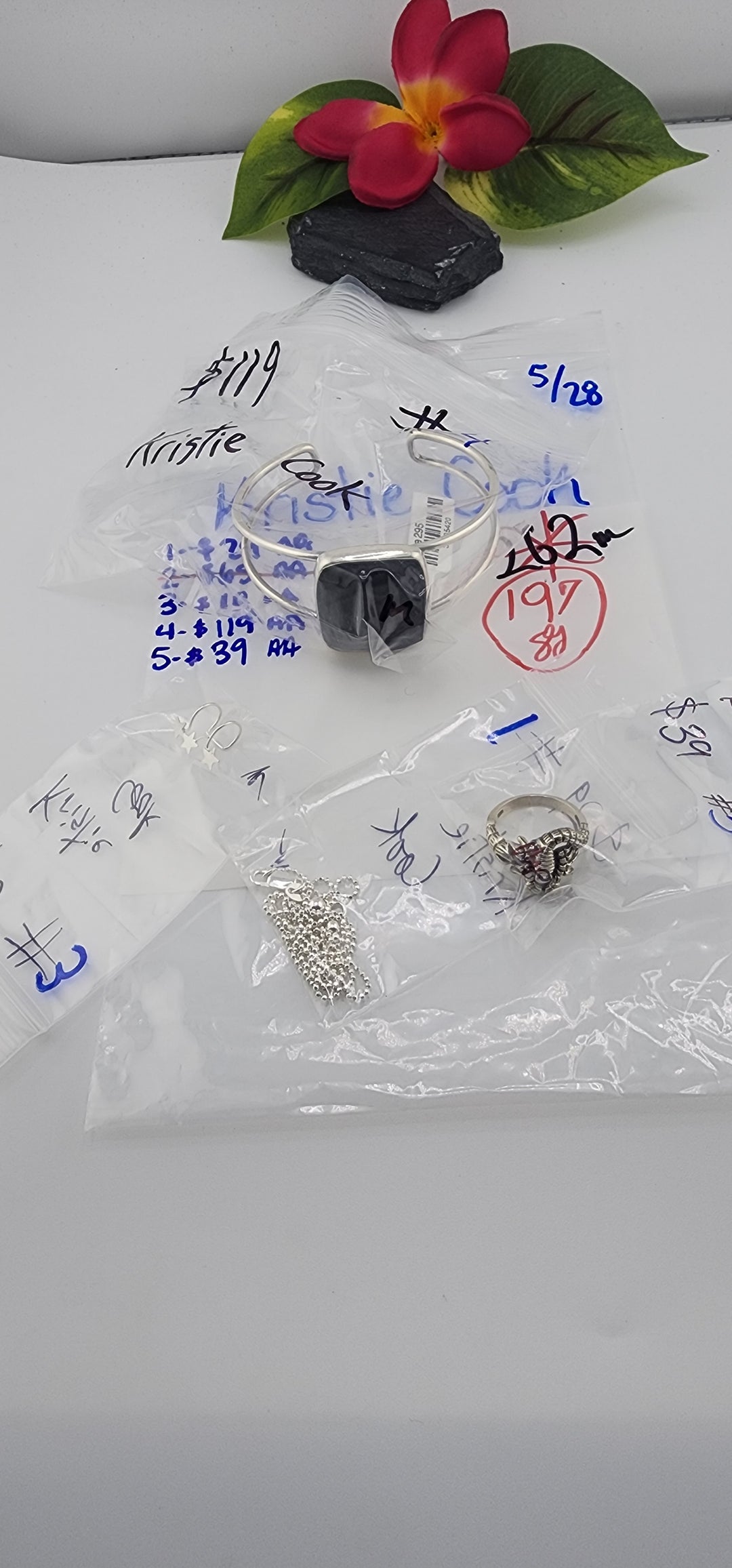 RESERVED FOR: Kristie Cook - 5/28/2025 tiktok Live Show - 4 Sterling Silver Items