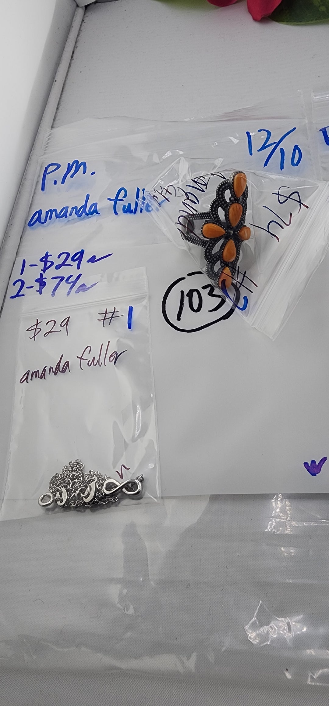 PM SHOW 48HR - RESERVED FOR: amanda fuller - 12/10/2025 tiktok Live Show - 2 Sterling Silver Items