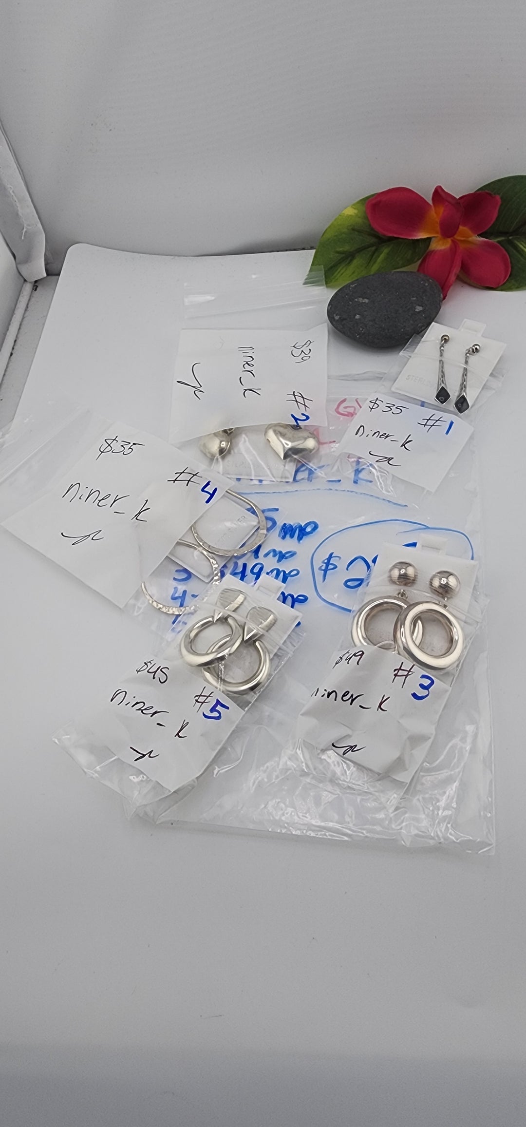 PM SHOW 48HR - RESERVED FOR: niner_k (Bag 1 ) - 9/19/2025 FL tiktok Live Show - 5 Sterling Silver Items