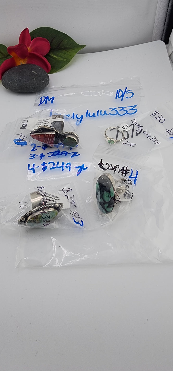 PM SHOW 48HR - RESERVED FOR: lovelylulu333 - 10/5/2025 FL tiktok Live Show - 4 Sterling Silver Items