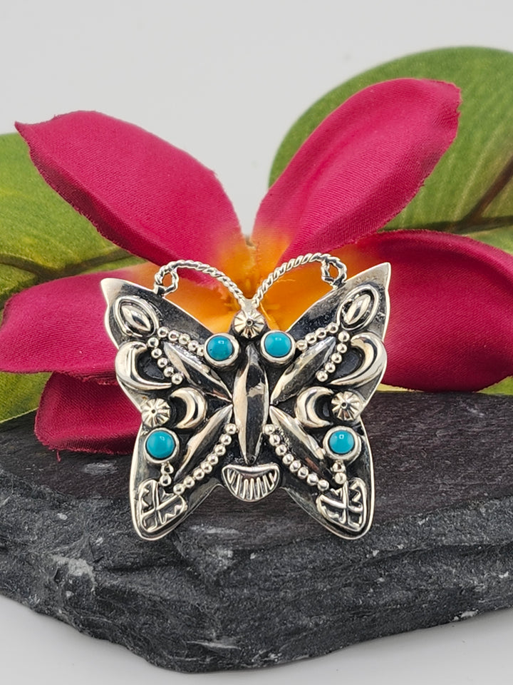 Turquoise Butterfly Ring Size 6