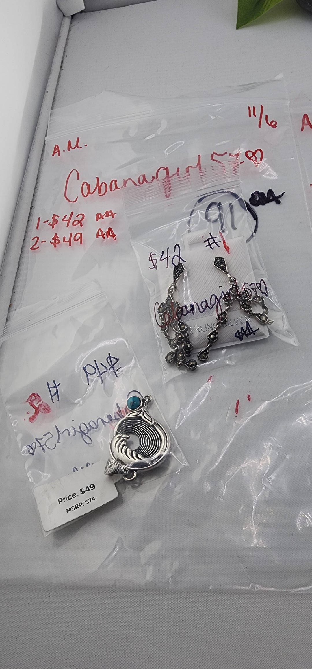 AM SHOW 48HR RESERVED FOR: Cabangirl57❤️ - 11/6/2025 FL tiktok Live Show - 2 Sterling Silver Items