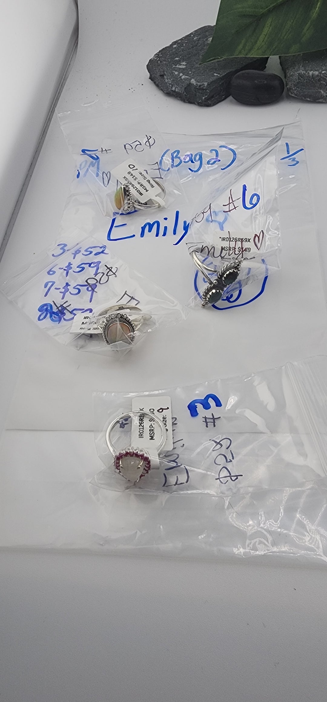 PM SHOW 48HR - RESERVED FOR: Emily💚 (Bag 2) - 1/3/2026 tiktok Live Show - 4 Sterling Silver Items