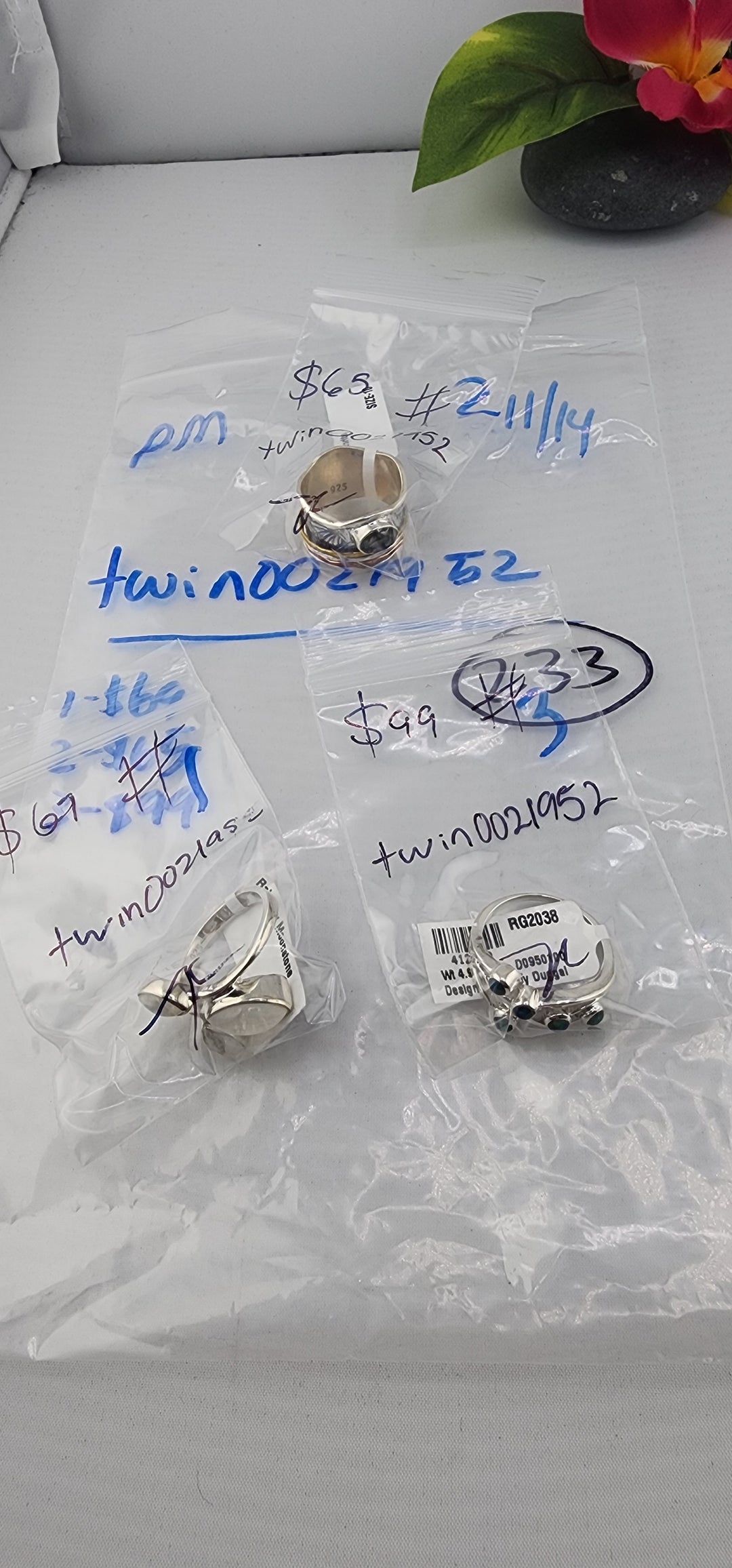PM SHOW 48HR - RESERVED FOR: twin0021952 - 11/14/2025 tiktok Live Show - 3 Sterling Silver Items