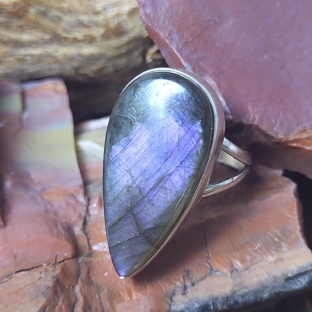 Labrodite Rings Natural Labradorite 925 Sterling Silver Ring – The Collective Jewelry ...