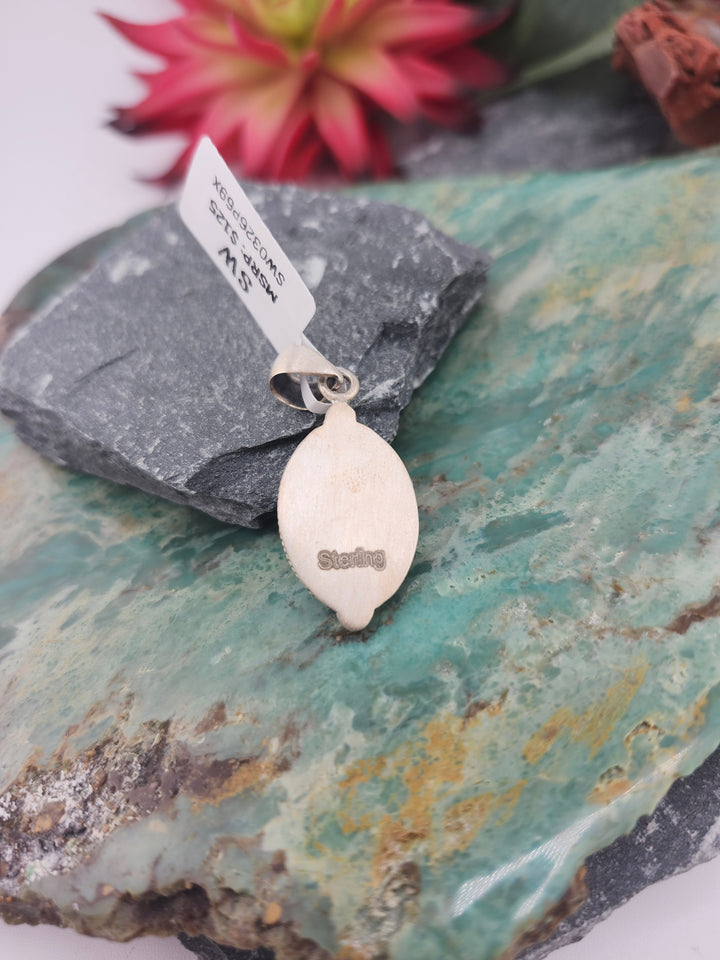 Southwest 925 Sterling Silver White Water Pendant
