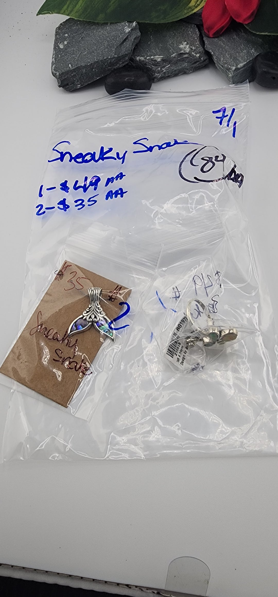RESERVED FOR: Sneaky Snake- 7/1/2025 tiktok Reservation Live Show - 2 Sterling Silver Items