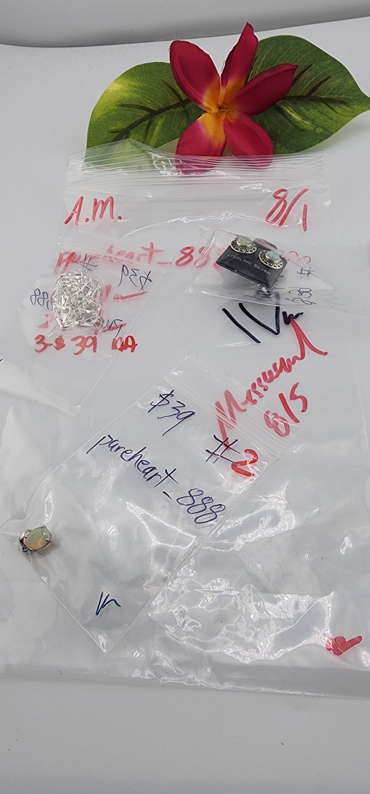 AM SHOW 48HR - RESERVED FOR: pureheart_888 - 8/1/2025 FL tiktok Live Show - 3 Sterling Silver Items