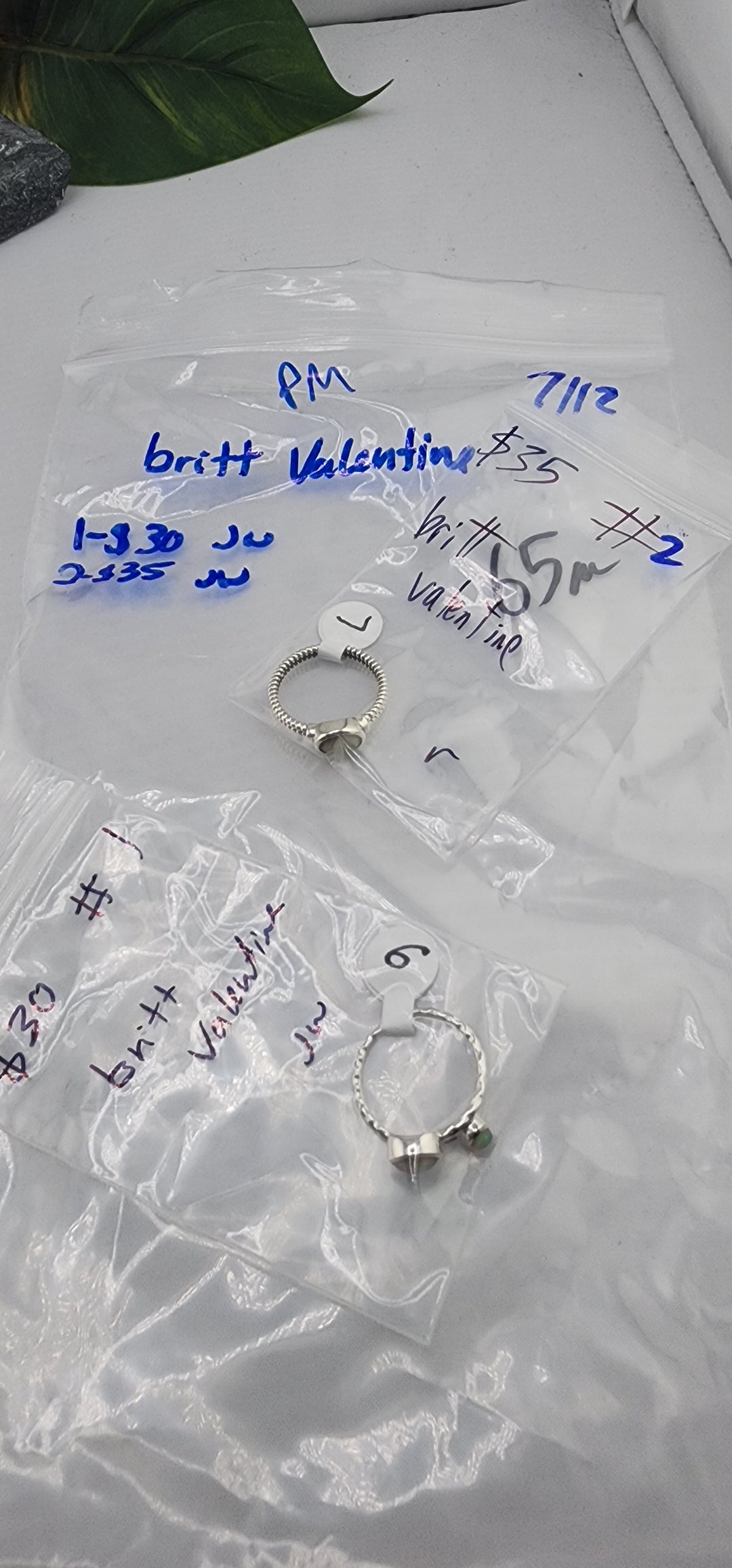 PM SHOW 48HR - RESERVED FOR:  britt valentine- 7/12/2025 FL tiktok Live Show - 2 Sterling Silver Items