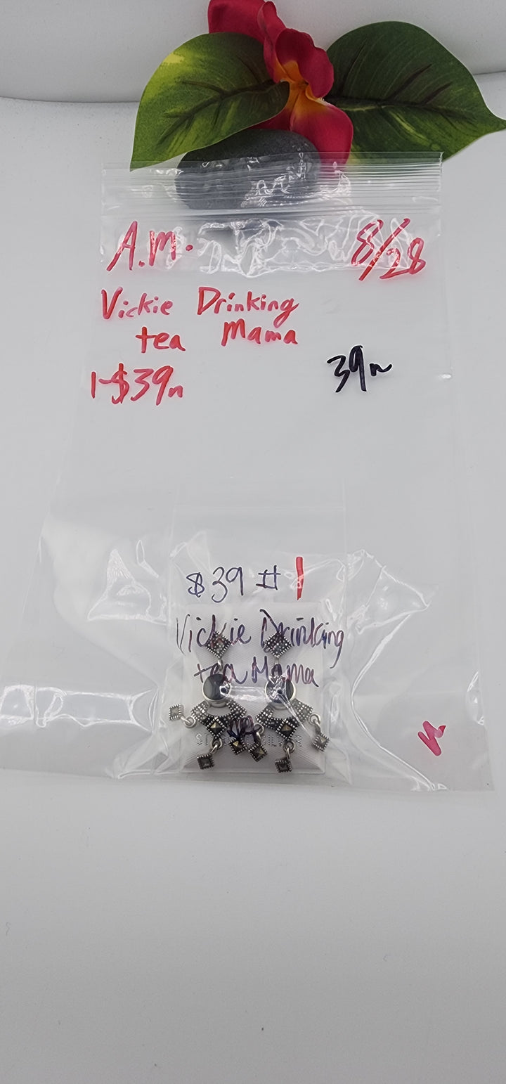 AM SHOW 48HR - RESERVED FOR: Vickie Drinking tea Mama - 8/28/2025 FL tiktok Live Show - 1 Sterling Silver Items