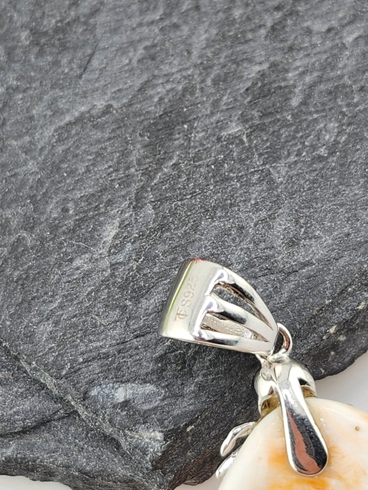 Carved Spiny Oyster Sea Shell Pendant